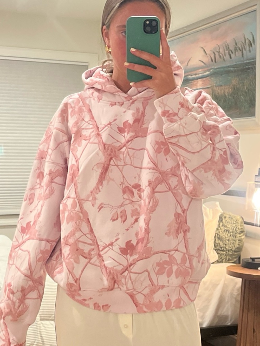 Pink Floral Hoodie Sweatshirt - Women’s Abercrombie’s sweatshirt